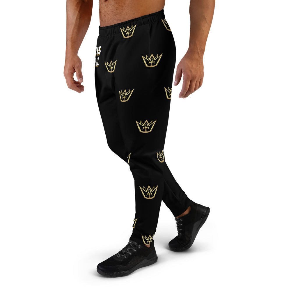 Black Multi Crown Joggers