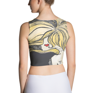 Flowing Hearts Sublimation Cut & Sew Crop Top