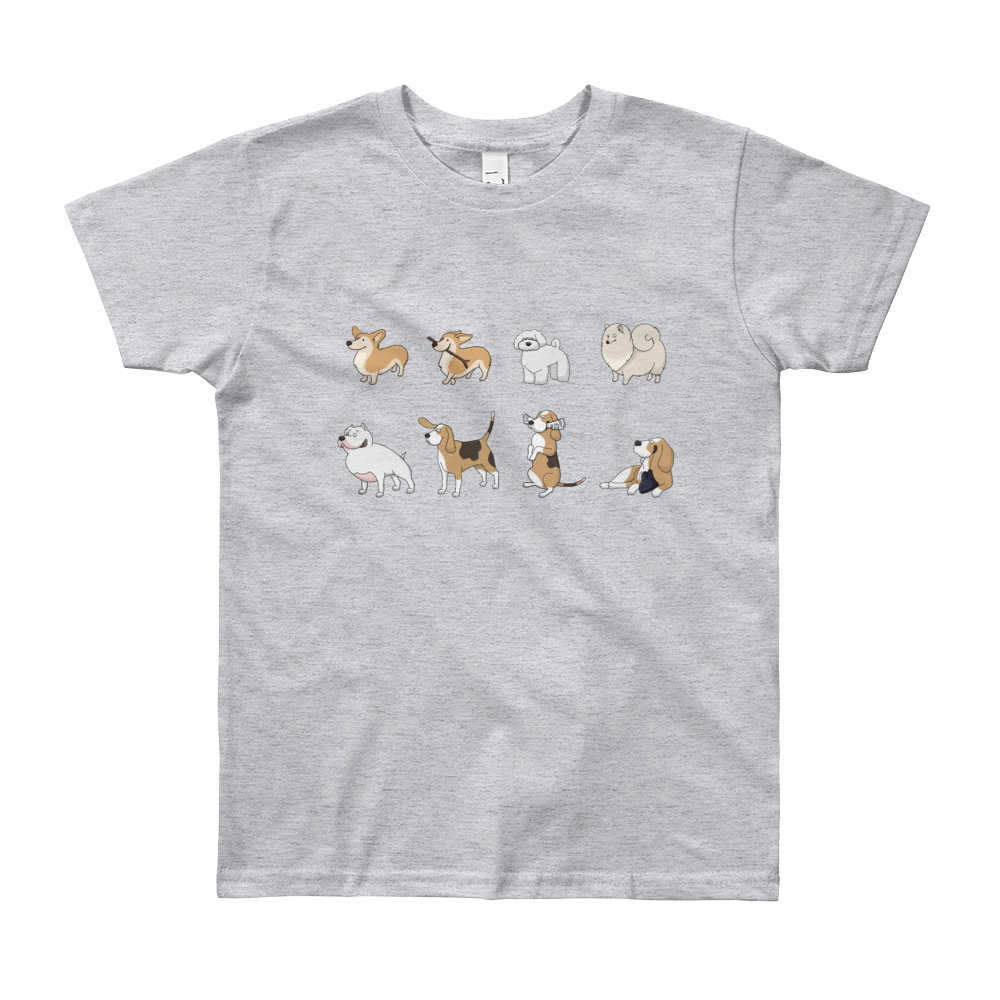 Multi Dog Youth Short Sleeve T-Shirt