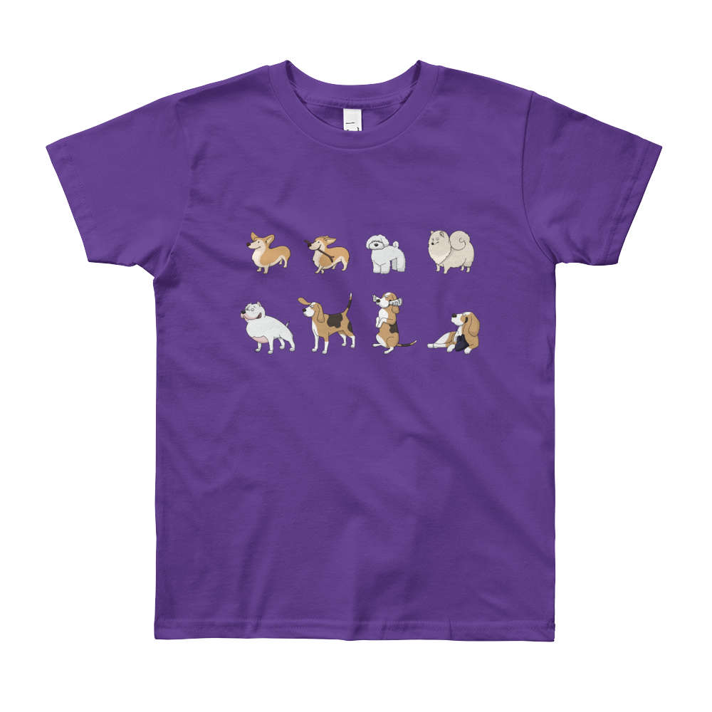 Multi Dog Youth Short Sleeve T-Shirt