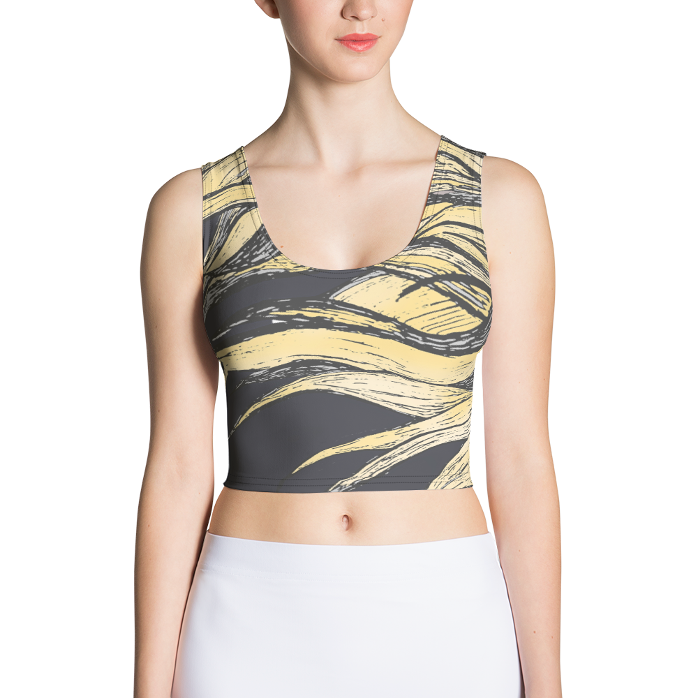 Flowing Hearts Sublimation Cut & Sew Crop Top