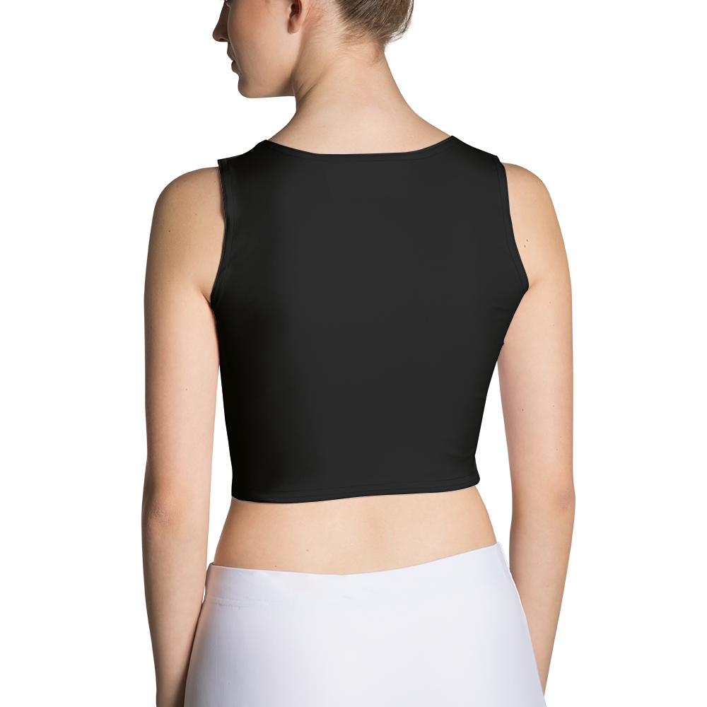 Crowned Queen Black Sublimation Cut & Sew Crop Top