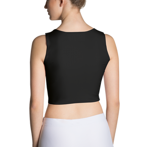 Crowned Queen Black Sublimation Cut & Sew Crop Top