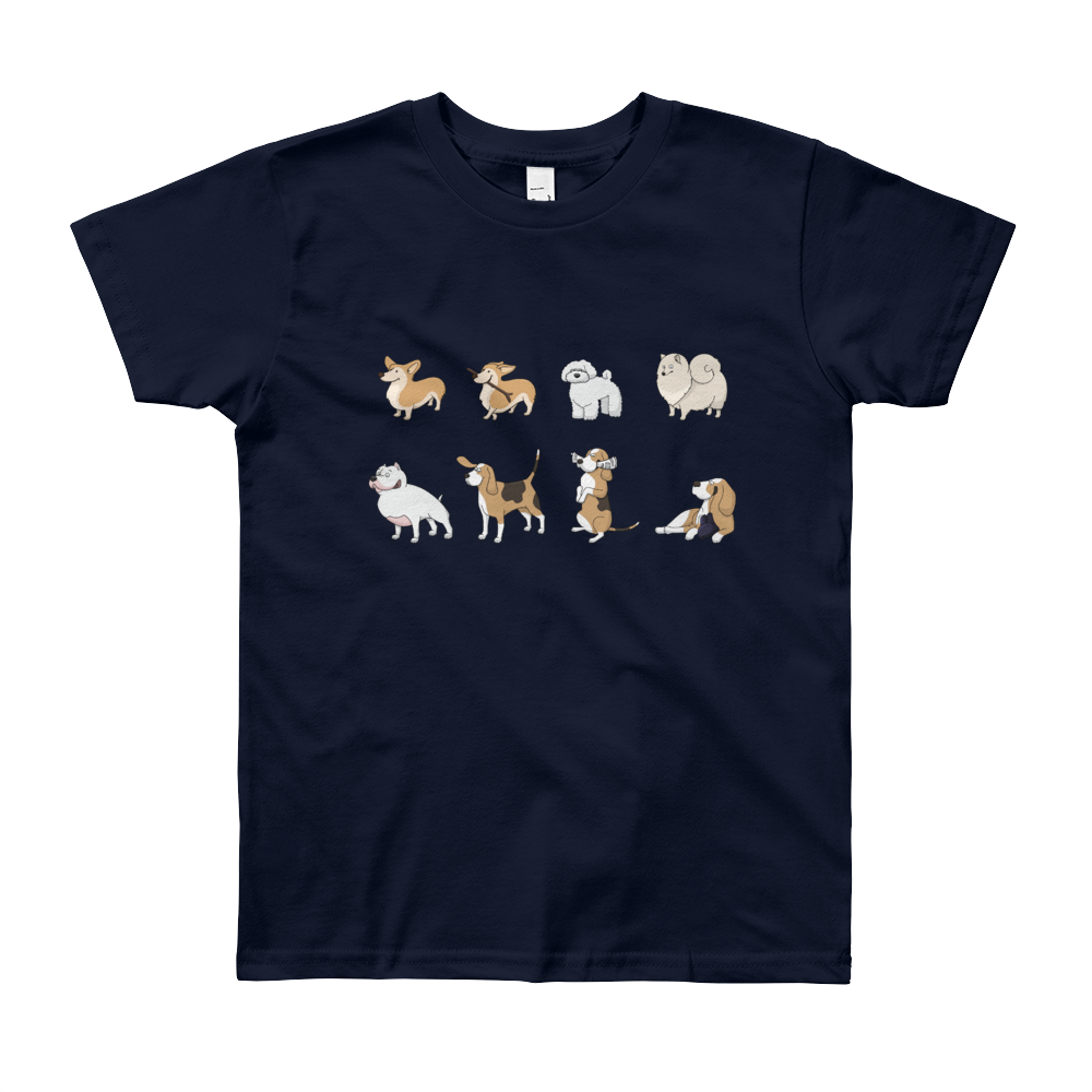Multi Dog Youth Short Sleeve T-Shirt