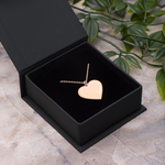 Love Engraved Silver Heart Necklace